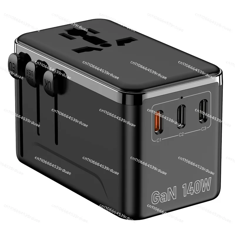 Universal high-power PD140W travel conversion socket multi-port charger multi-function