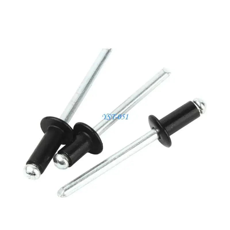 E15A 120x مجموعة متنوعة من المسامير العمياء مع حقيبة تخزين M2.4-M4 مسامير برشام ذات نهاية مفتوحة