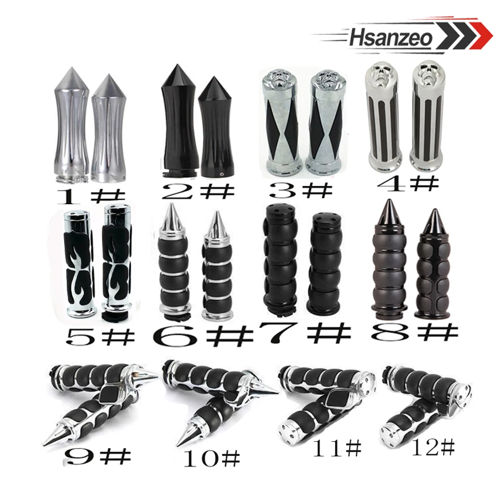 

Hsanzeo Motorcycle 25mm Hand Grips 1" Handlebar For Yamaha V-Star Vstar 950 1100 1300 Classic Stryker