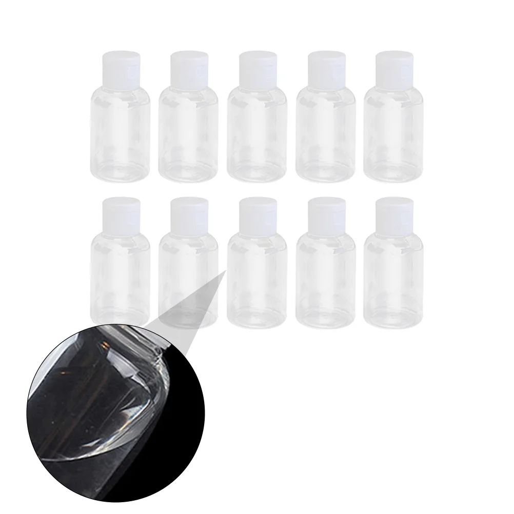 20 garrafas plásticas recarregáveis do aperto do curso dos pces 50ml tampas clamshell à prova de vazamento recipientes dispensadores portáteis para loções cremes