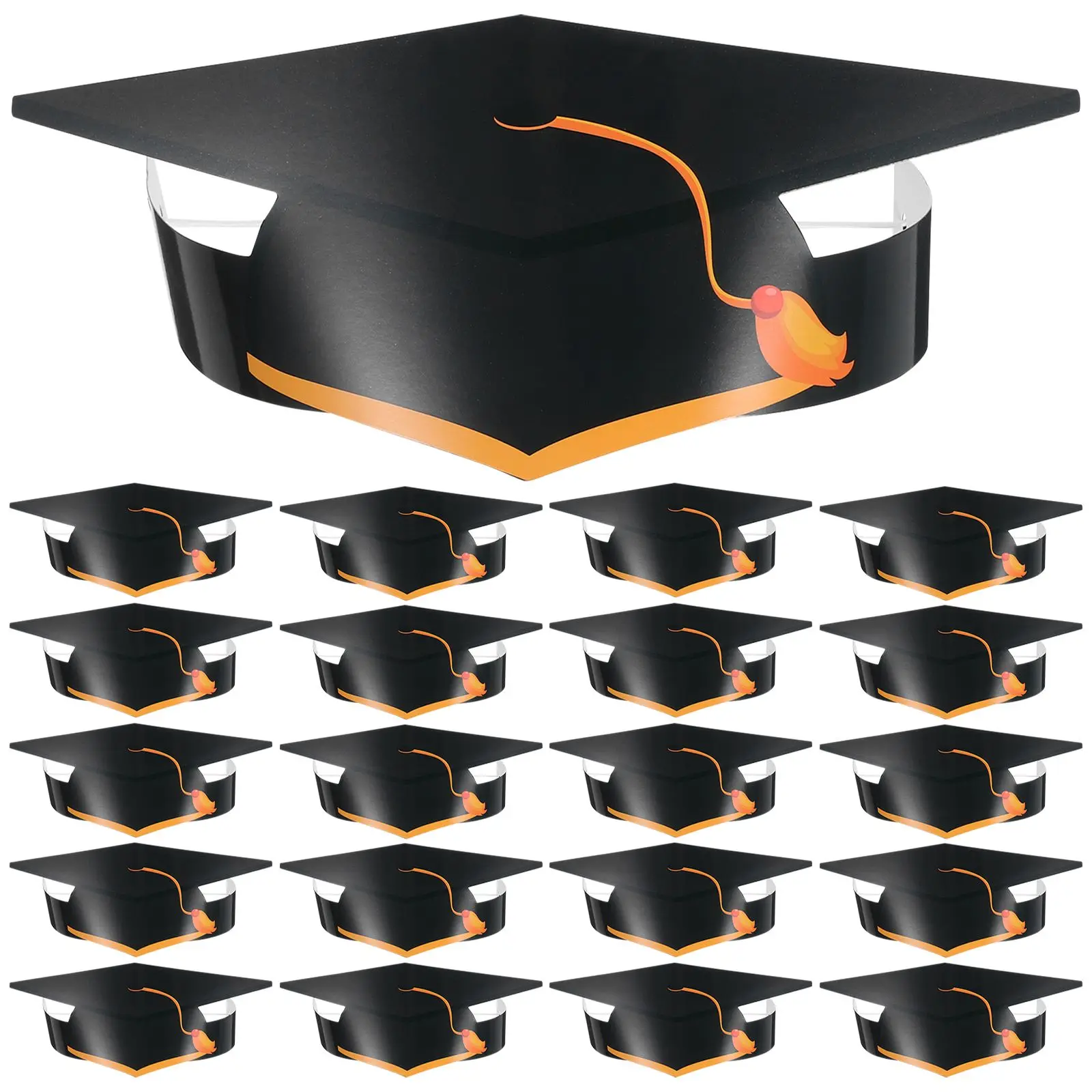 72pcs Doctor Craft Party Favors Grad Classic Design Wide Diy Graduation Caps Brim Hat Bulk Supply Decor Graduate