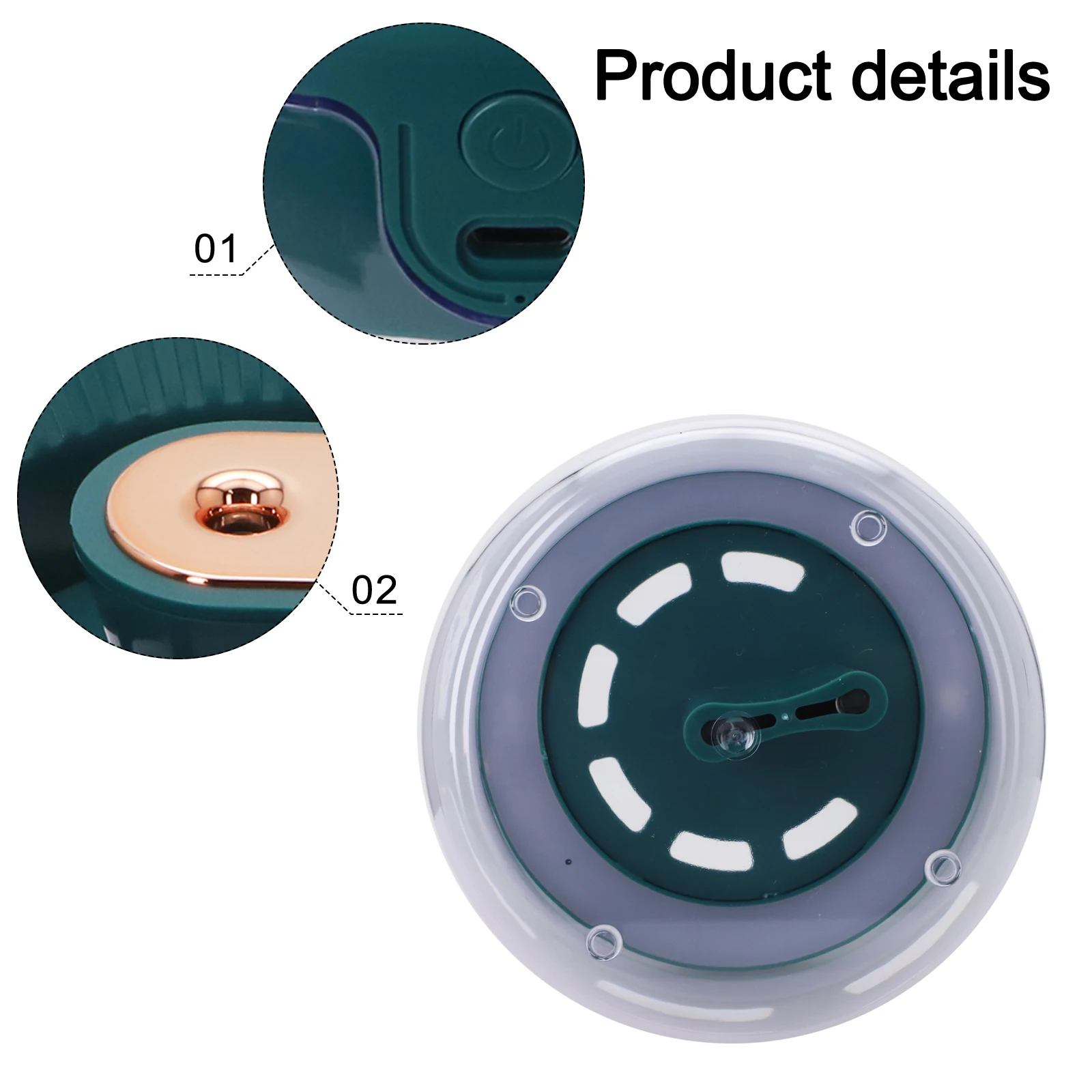 

USB-увлажнитель объемом 2 л с двумя насадками для эффективного увлажнения и мониторинга в режиме реального времени в спальне и офисе