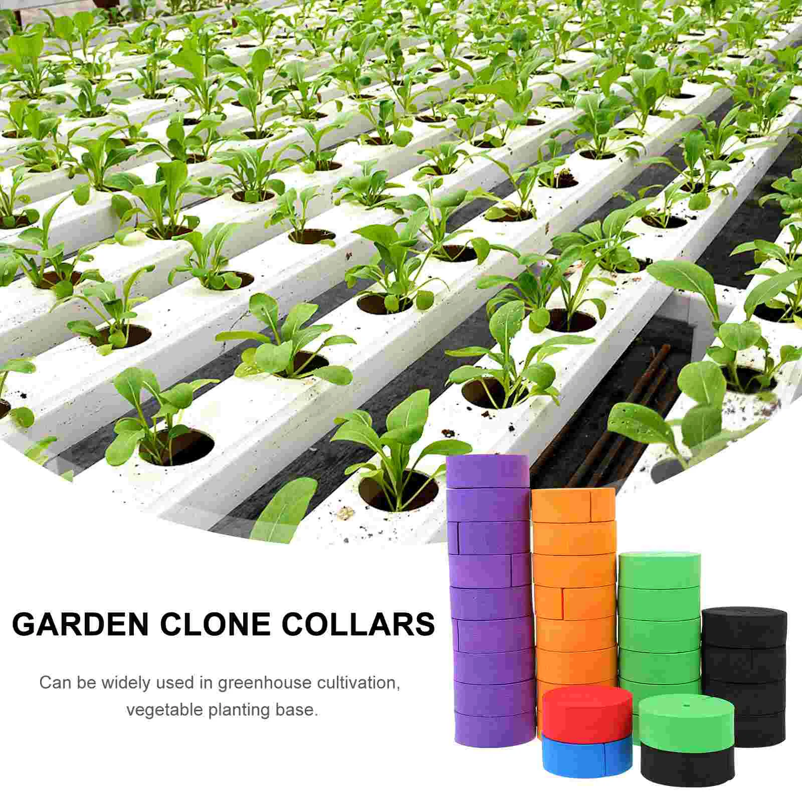 Garden Clone Collars Premium Neoprene Inserts Sponge Block for Hydroponics Cloning Plant Germination Garden Supplies