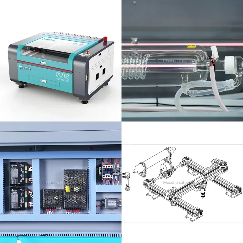 1610 CO2 Laser Cutter Engraving Machine for Reci W1 W2 W4 W6 Tube Wood Cloth Acrylic Cutting and Engraving