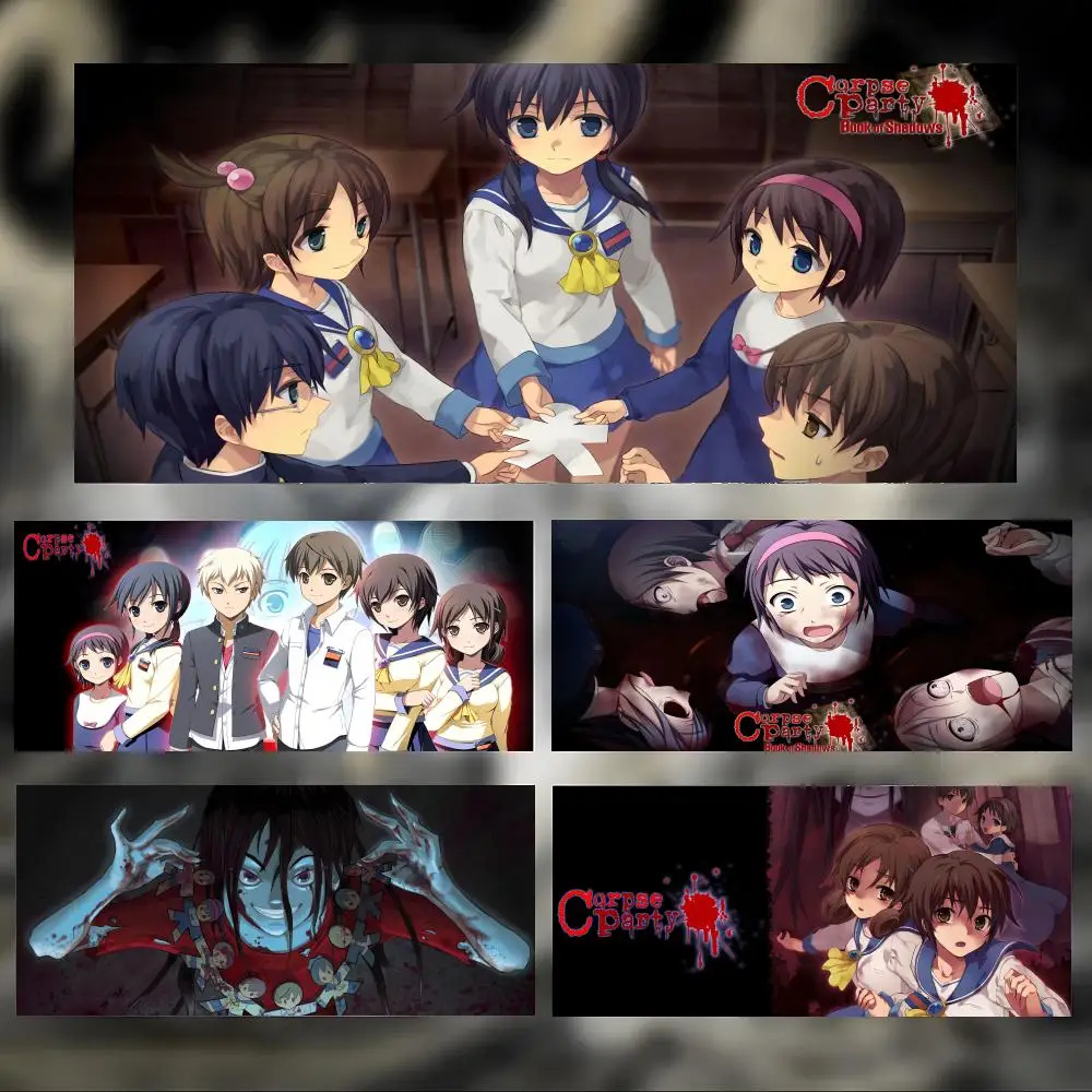 Scary Horror Anime C-Corpse Party Mouse Pad Large Thick Desk Pad Stitched Edges Gaming Mouse Mat for PC
