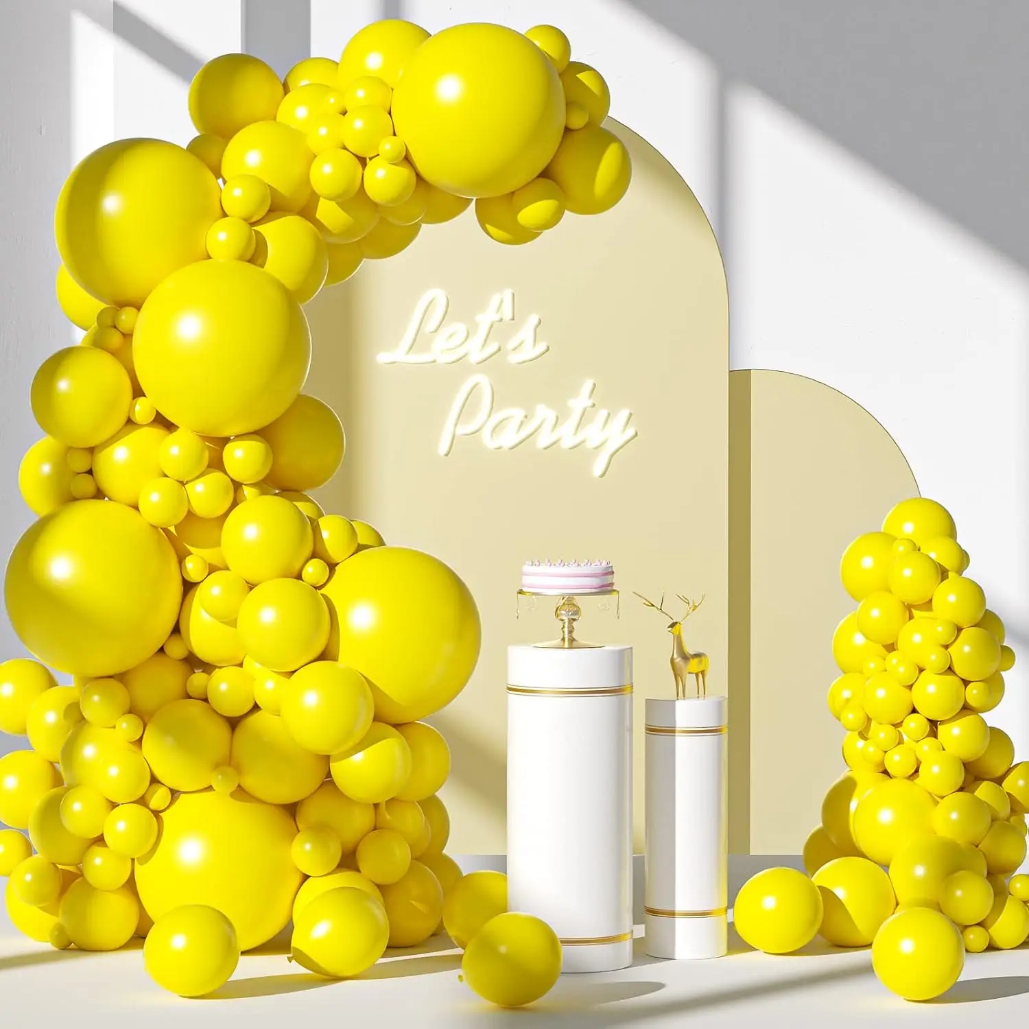 בלונים צהובים 110 חלקים לאירועים