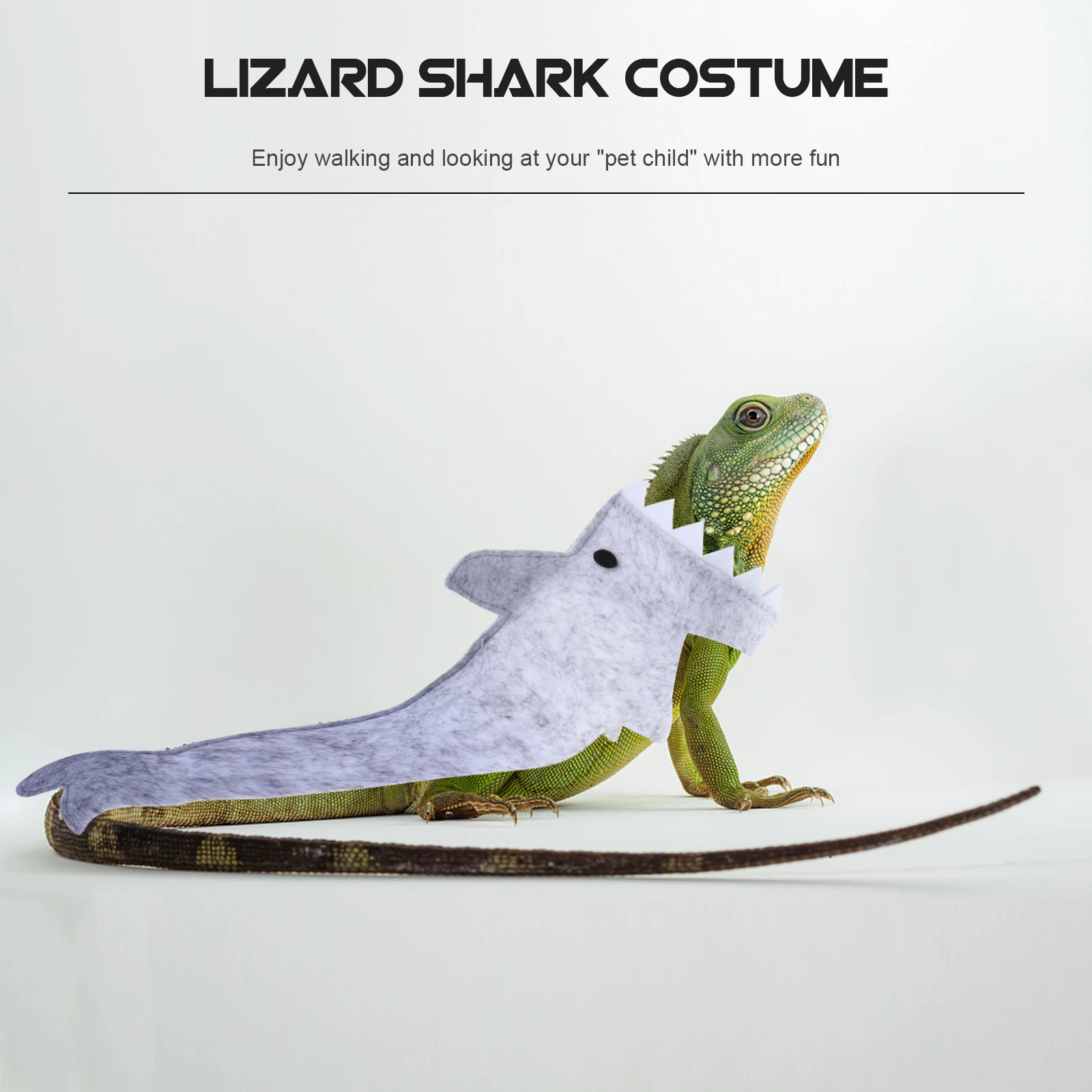 

2 Pcs Pet Clothing Festival Costume Cartoon Holiday Pets Felt Lizard Clothes Shark Outfit