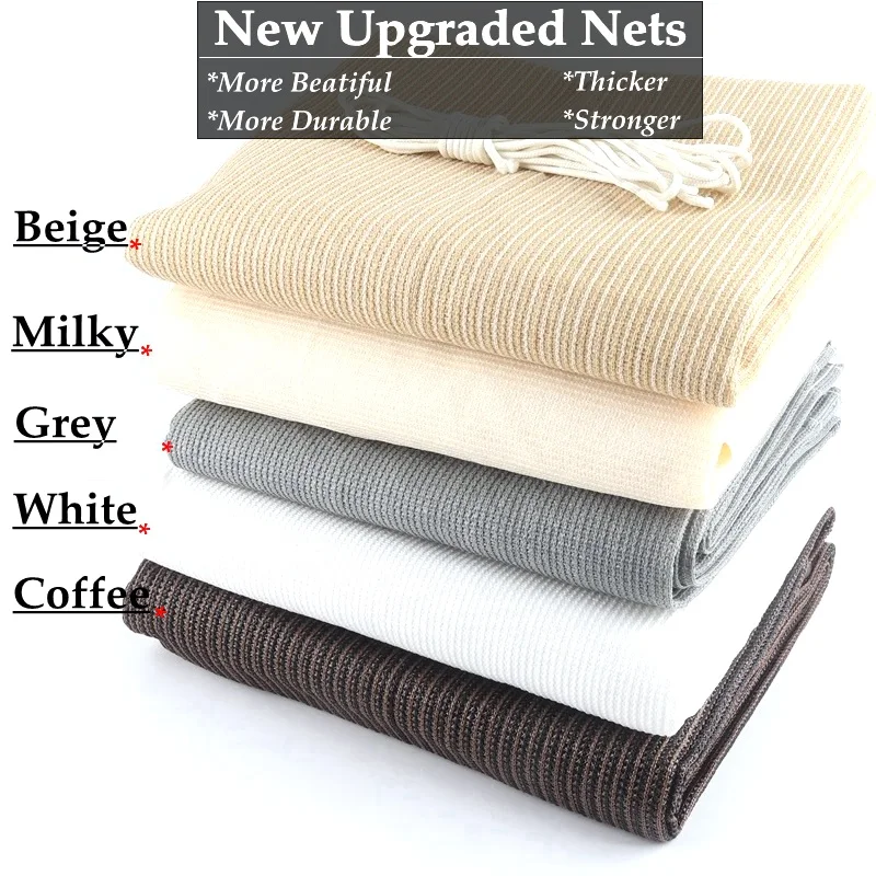 Thicken Anti-UV HDPE Sun Shade Net Home Terrace Balcony Privacy Screen Safety Net Summer Cooling Garden Sun Shelter Sails