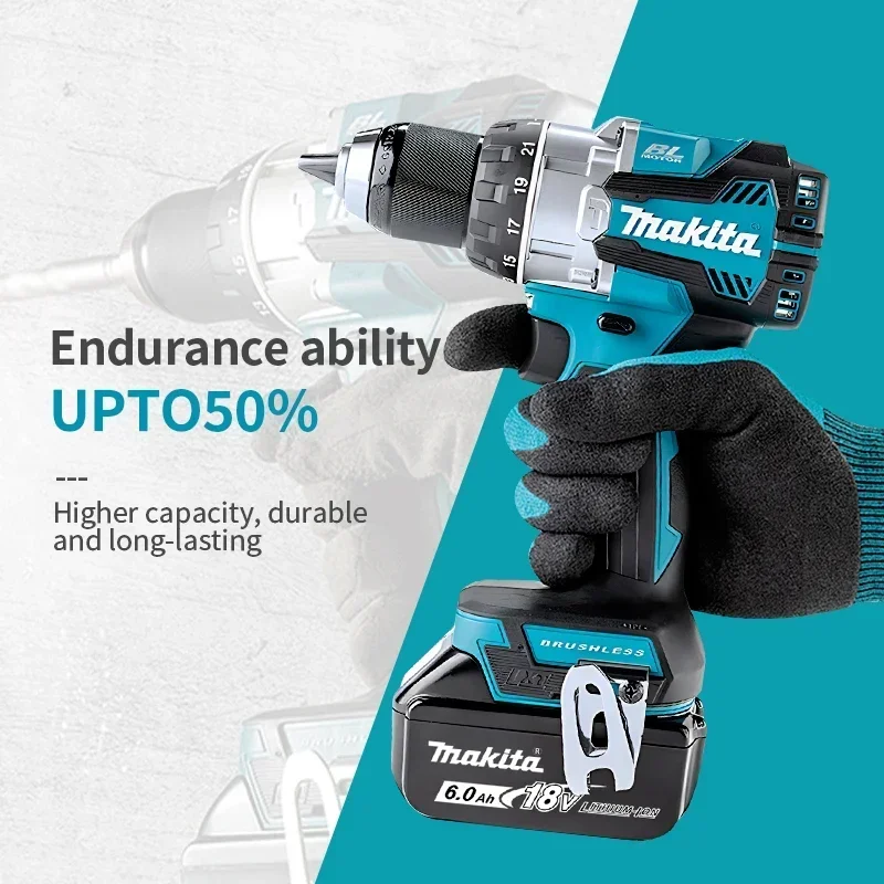 แบตเตอรี่ Makita, แบตเตอรี่ลิเธียมแบบชาร์จไฟได้ 18V6.0Ah, Makita 18V BL1840, BL1830, BL1850, BL1850B แบตเตอรี่เครื่องมือ Makita ดั้งเดิม