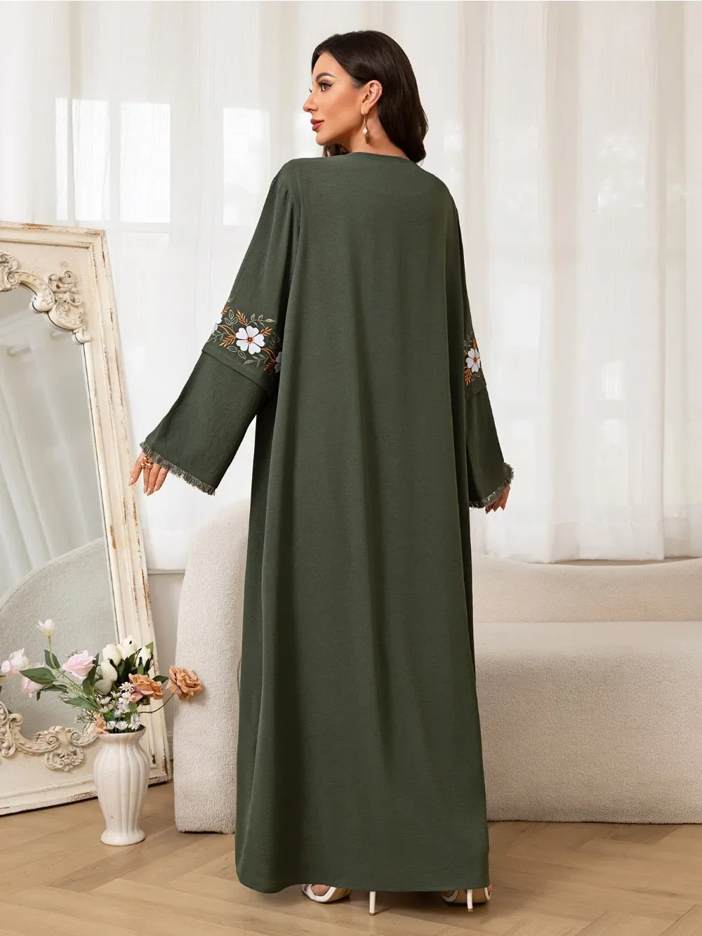 عيد دبي فستان حفلة إسلامية للنساء عباية مطرزة عبايات جلابية فساتين طويلة المغرب قفطان فيستدوس رمضان ثوب رداء