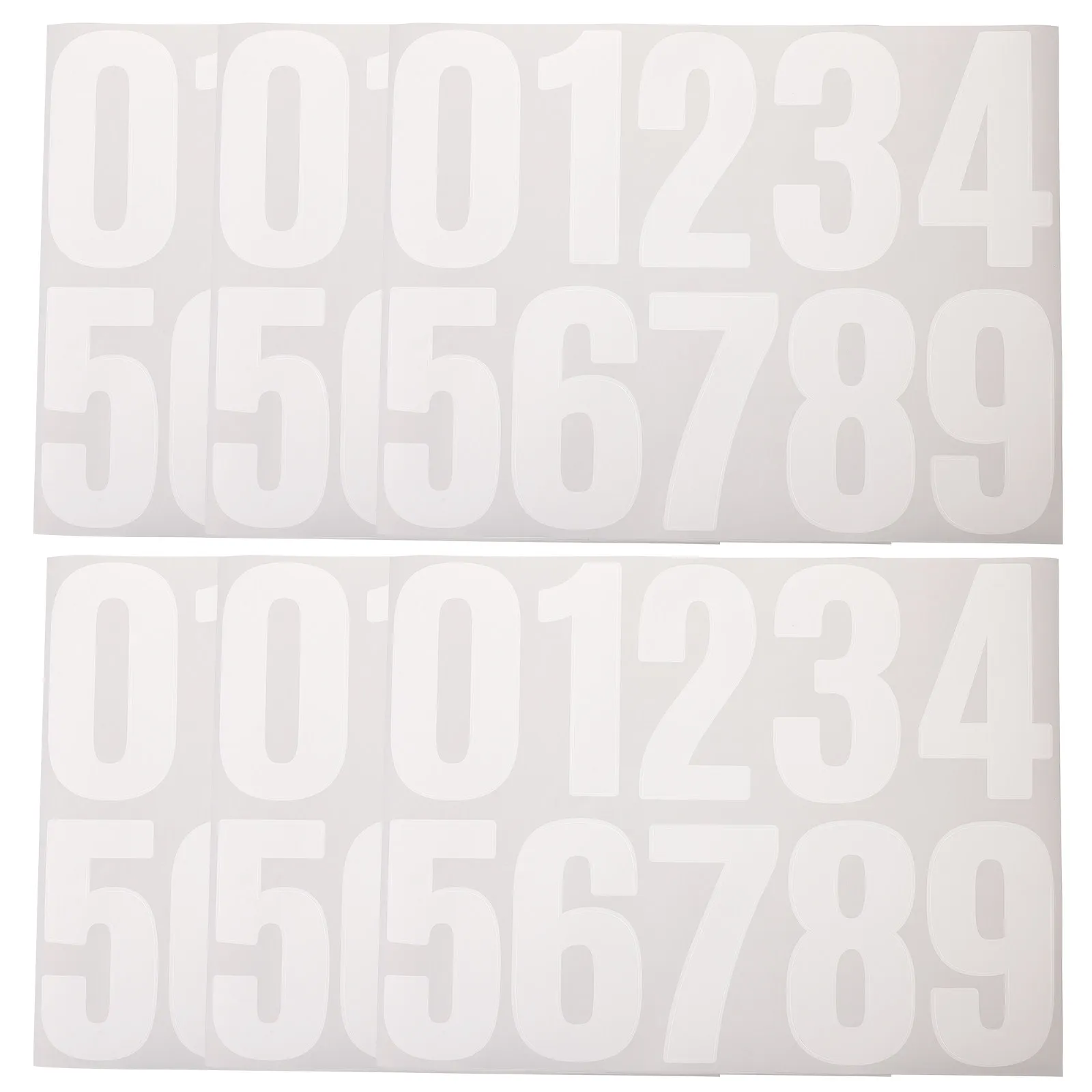 

6 Sheets Number Stickers Adhesive Large Waterproof Outdoor Trash Can Mailbox Number Decals Adhesive Numbers