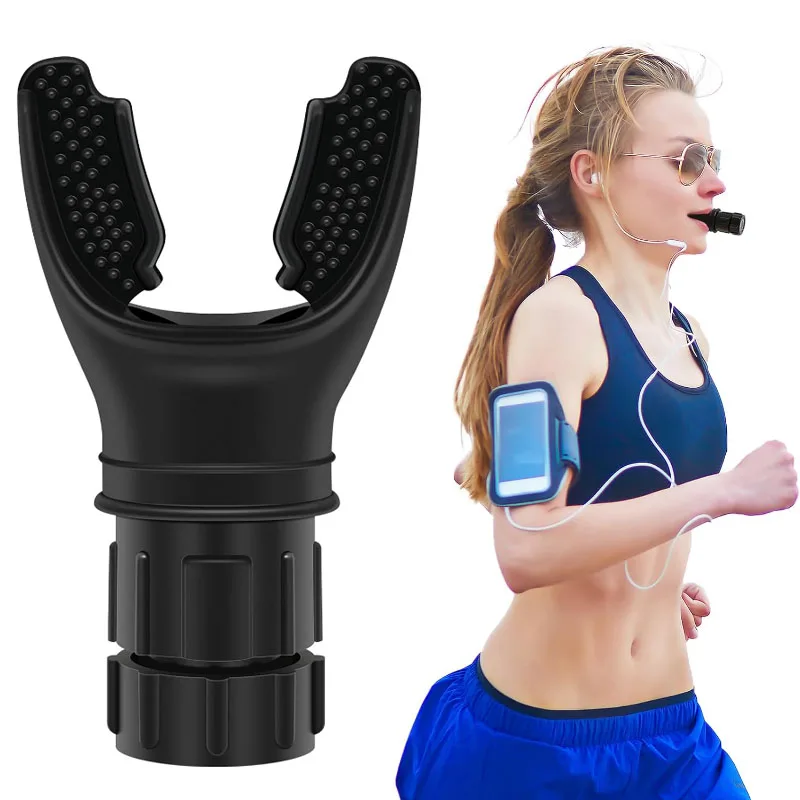 Breathing Trainer Exercise Device Lung Face Mouthpiece Respirator Fitness Deep Breath Capacity Training Equipment Adjustable