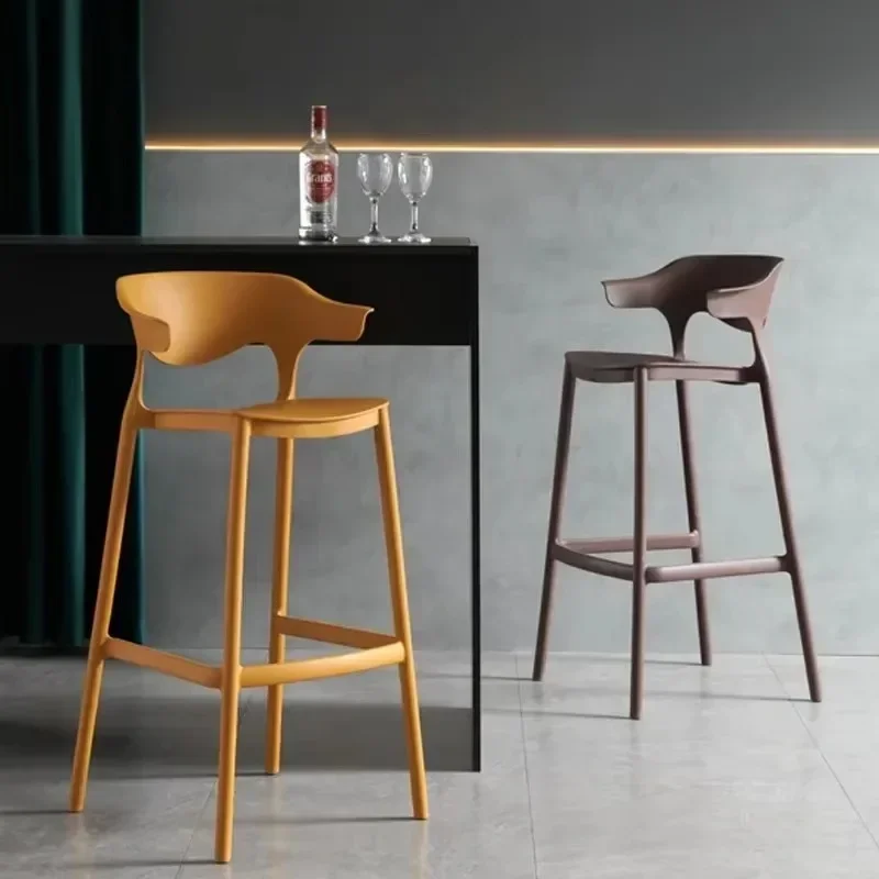 Taburetes De Bar con respaldo De cocina, Taburetes De Bar ergonómicos para restaurante y pedicura, Taburetes De Bar para interiores, revista