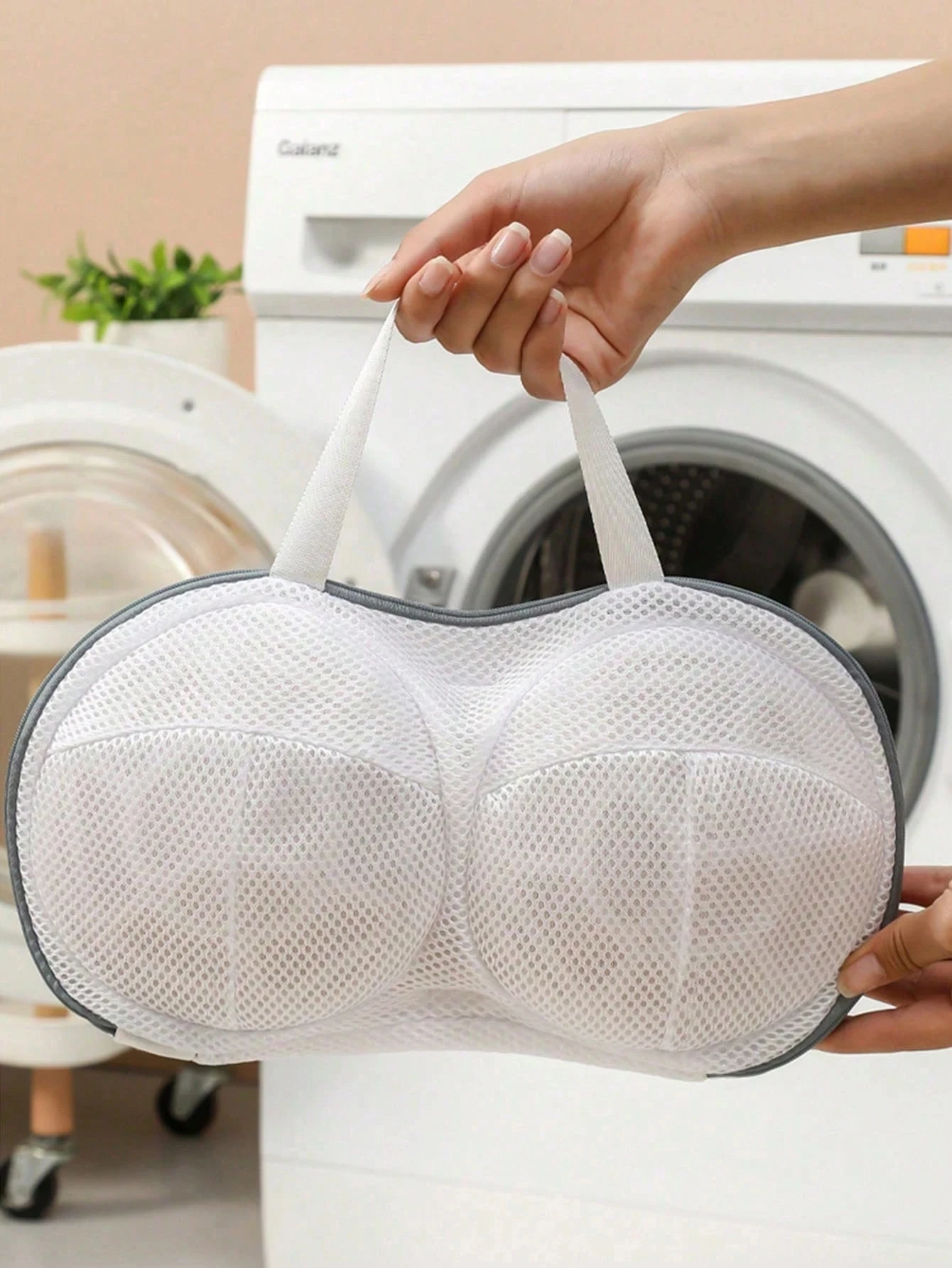 1/2 Dicke Netz-BH-Wäschesäcke mit Anti-Verformungs-Design für den Hausgebrauch, geeignet für Waschmaschinen, ideal zum Waschen von Unterwäsche und zur Vermeidung von Reibung.