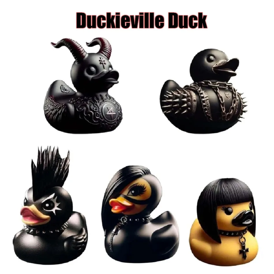 Death Rock Duck Statue Devil Duck Ornament Mysterious Devil Elements Dashboard Car Interior Decoration Car Accessory