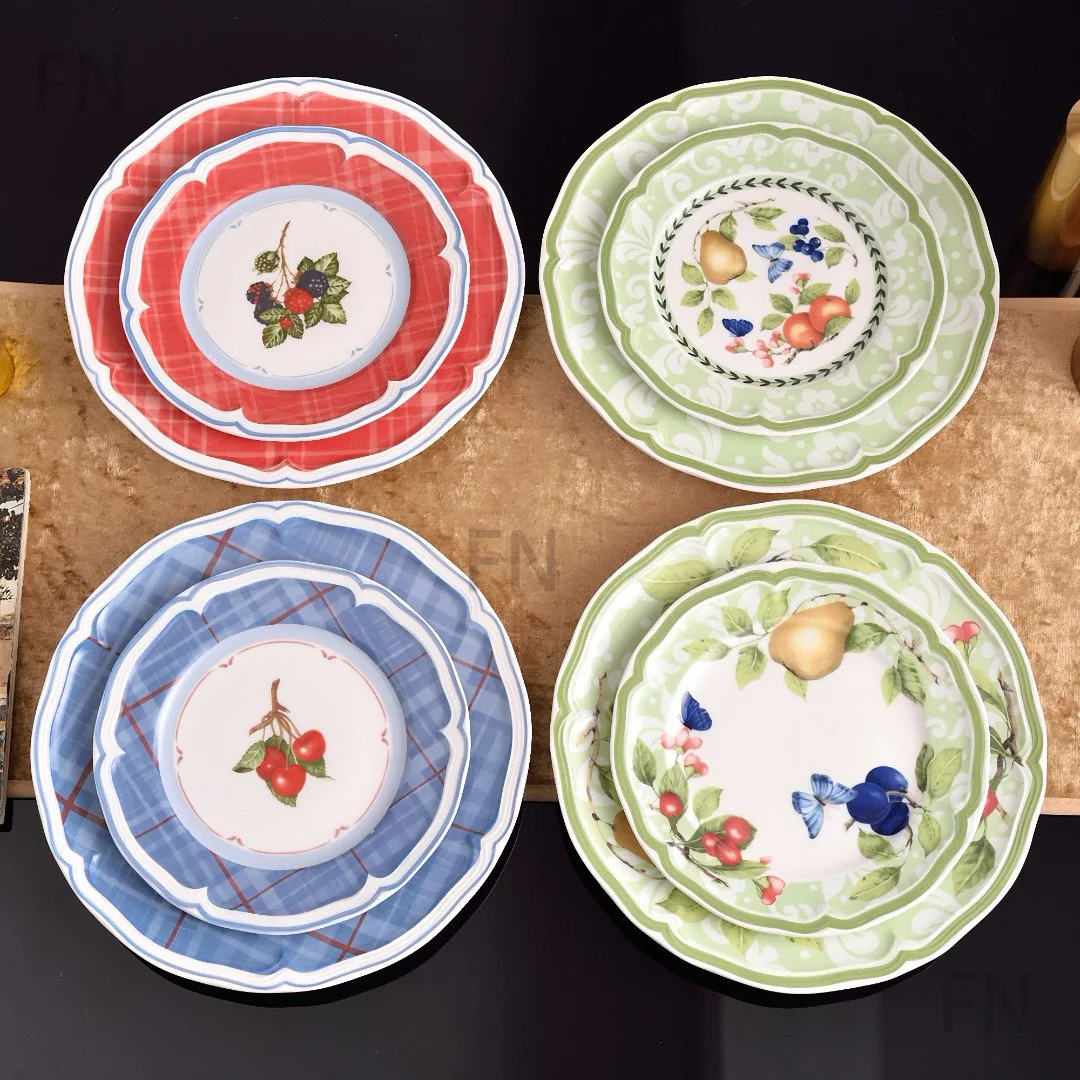 

German coffee cup tea cup saucer light luxury French garden dinner plate western tableware large plate soup plate