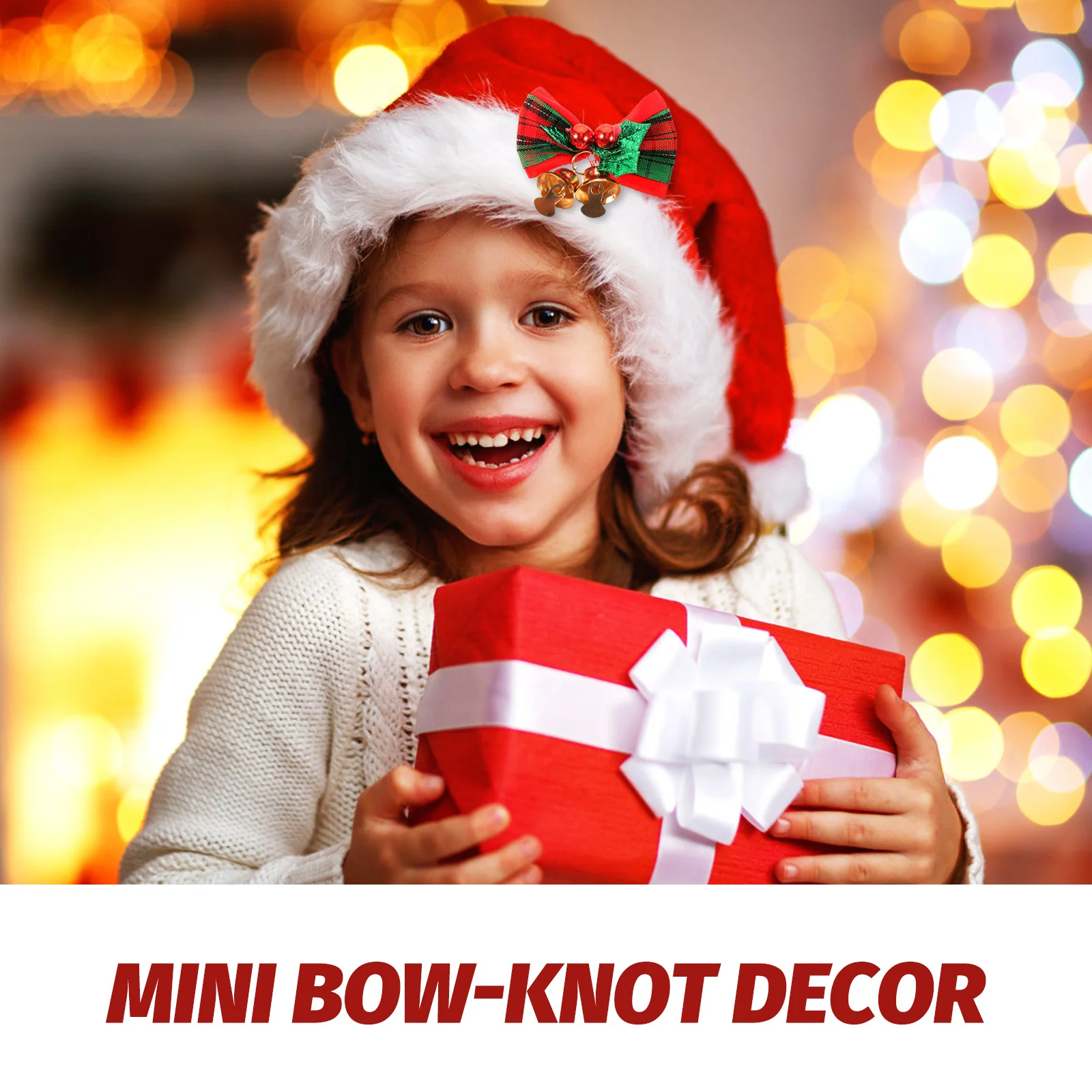 

6pcs Christmas Bow-Knot Decor Mini Pendant For Tree Home Holiday Party Decoration Diy Costume Accessory Hanging Ornament