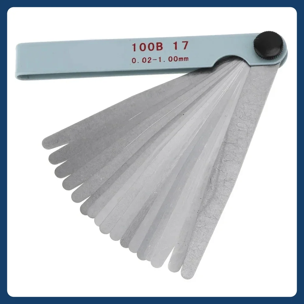 

0.02-1.00mm 17 Blades Feeler Gauge Metric Gap Filler Gage Measurment Tool For Engine Valve Adjustment