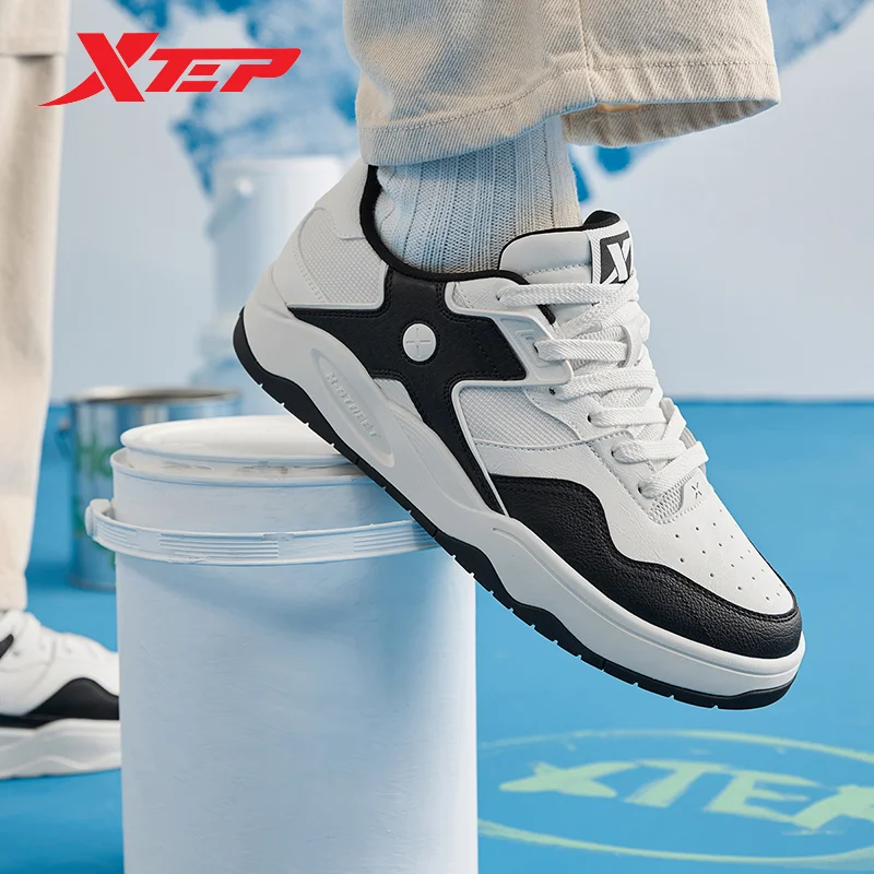 Xtep Skateboarding Shoes For Men 2024 Spring Casual Support Men\'s Sports Shoes Non-Slip Cushioning Outdoor Shoes 876119310020