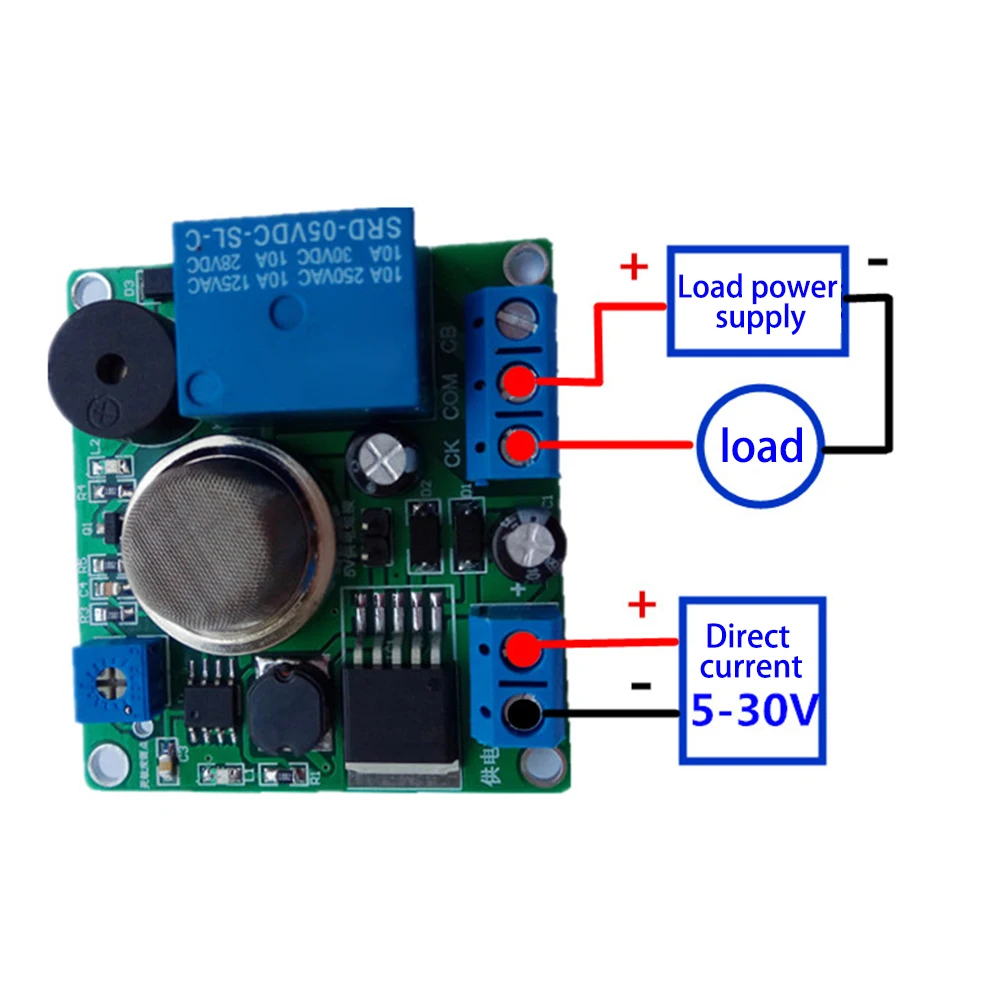 12V 24V MQ-2 Smoke Sensor Module Smoking Detector Alarm Relay Switch Controller DC 5-30V