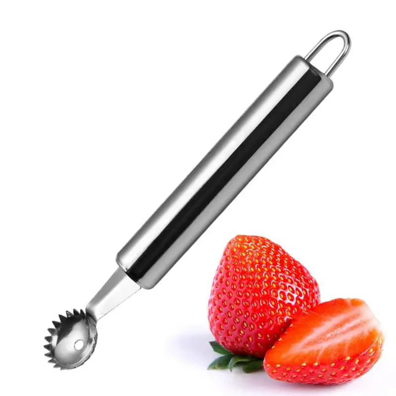 Tomato Corer Remover Stainless Steel Strawberry Huller Fruit Leaf Knife Stem Remover Vegetable Fruit Stem Remover Kitchen Gadget