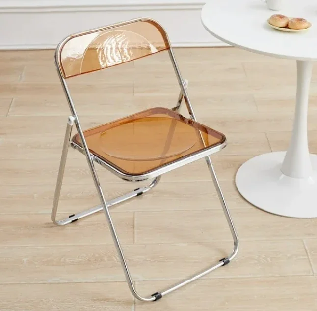 Transparent Folding Chair Minimalist Modern Dining Chairs North Europe Style Lightweight Transparent Photo Chairs