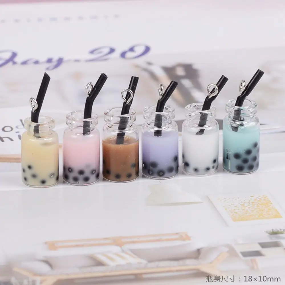 Design 10 pcs Accessories Gift For Girls Necklace Earrings Pearl Milk Tea Resin Charms Jewelry Making Pendant DIY Making