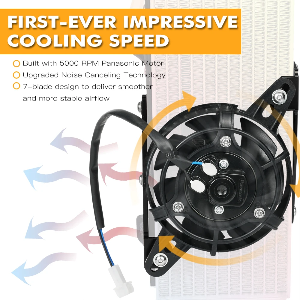 NICECNC For Suzuki DR-Z 400 DRZ400E DRZ400S DRZ400SM RM 125 RM 250 RMZ250 RMZ450 Motorcycle 12V Electric Radiator Cooling Fan - Image 5