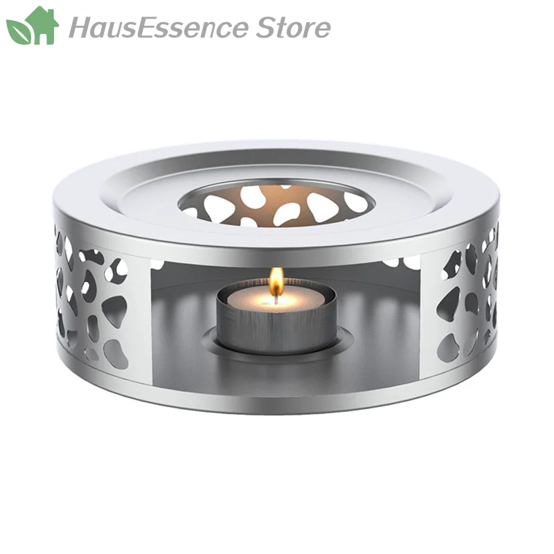 ※High-Grade Stainless Steel Stove Tea Pot Multifunction Candle Warmer Household Coffee Accessories Round Base Milk Heater