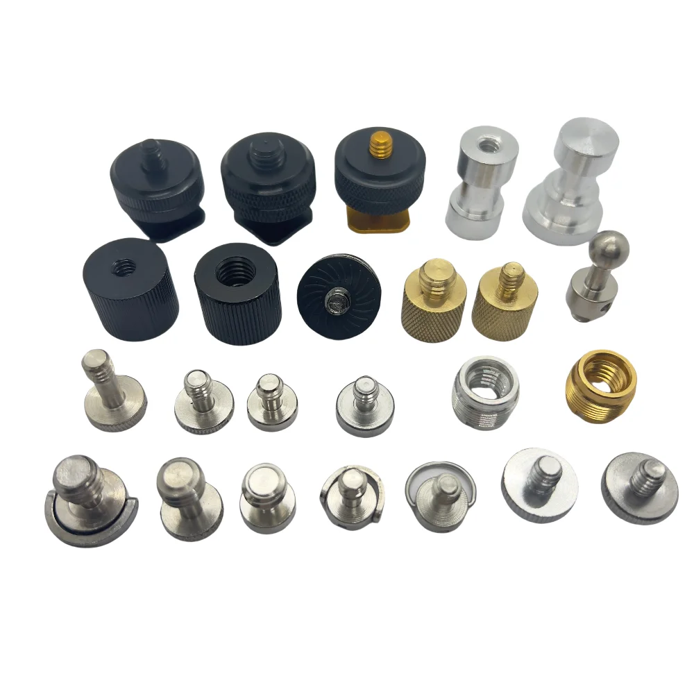 카메라 나사 어댑터 나사 1/4 3/8 5/8 퀵 릴리즈 플레이트 나사 DSLR 액세서리 삼각대 마운트 어댑터 (DSLR 카메라 삼각대용)