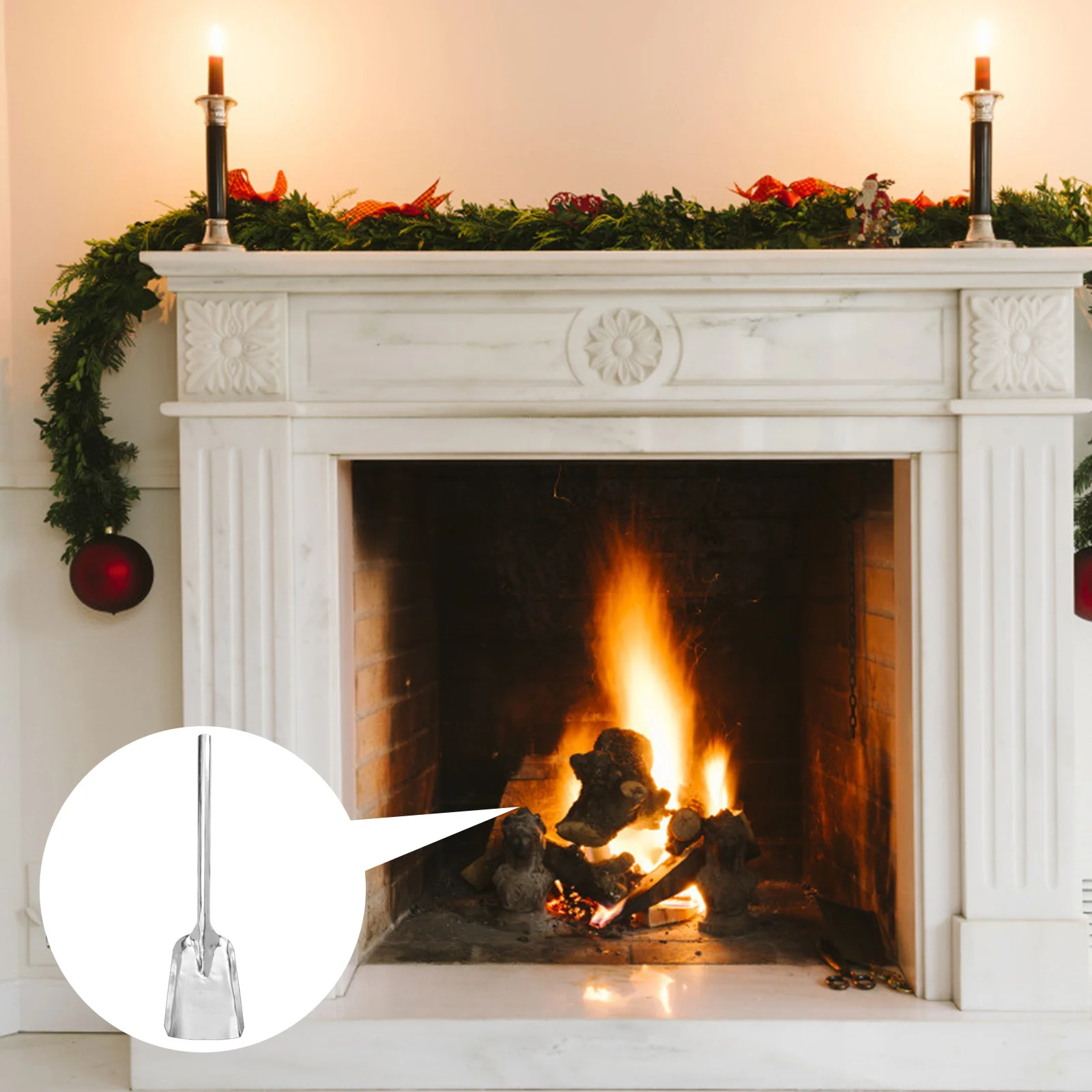 

Long Handle Coal Shovel Thick Iron Shovels for Stove Coals Multipurpose Coal-Ash Spade Heavy Duty Kitchen Tool Space Saving