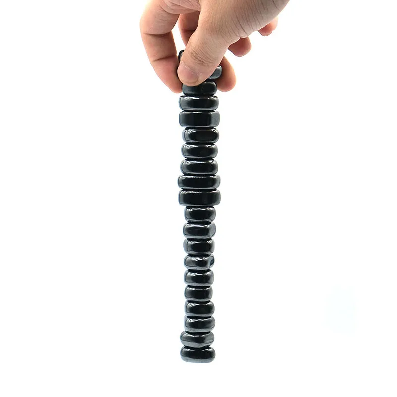 20Pcs Black Irregular Lodestone Magnet With Colorful Rope Set Ferrite Magnetic Block for Multi-purpose Reusable Fridge Magnets
