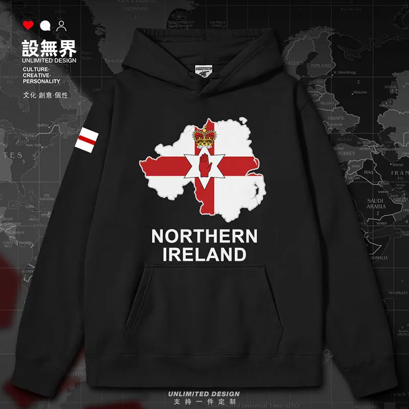 

Northern Ireland National Map mens hoodies men white long sleeve pullovers printed hoodie sweatshirt new clothes autumn winter