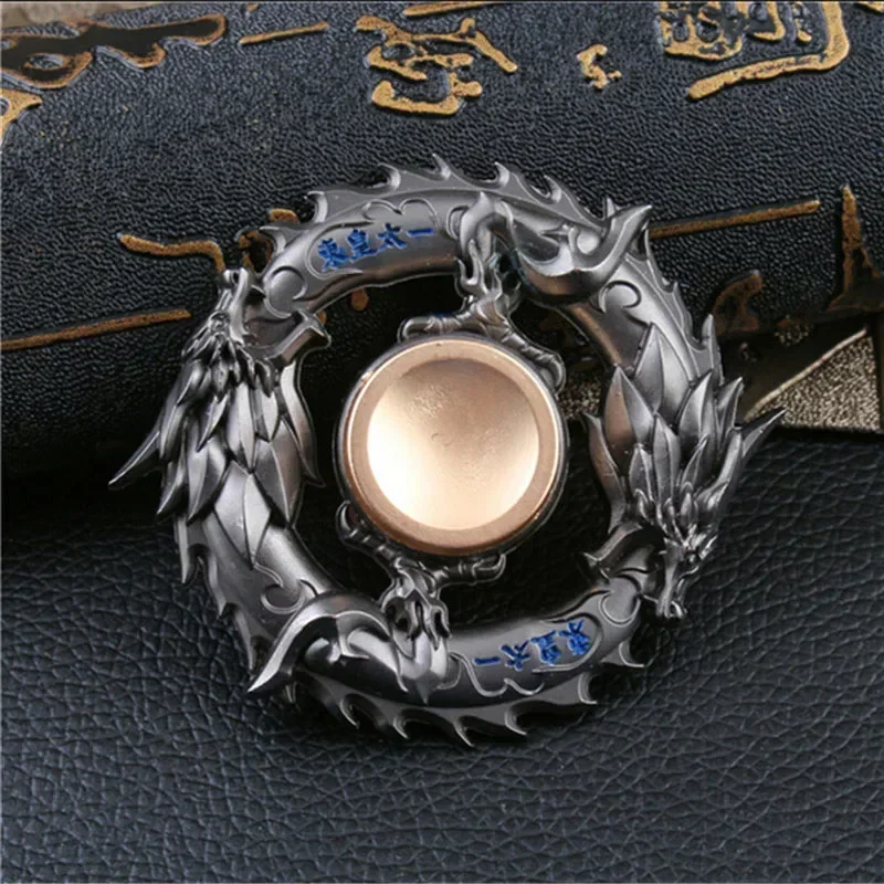 Dragon Metal Fidget Spinner Zinc Alloy Gyro Rotary EDC Hand Spinner for Autism and ADHD Focus Stress Fingertip Anti Stress Toys