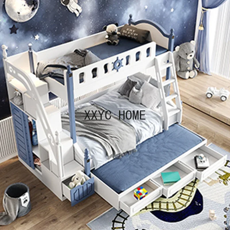 Bedroom Loft Children Beds Princess Luxury Storage Baby Children Beds Girl Modern Camas Infantiles Kids Bed Set Furniture BL50CB