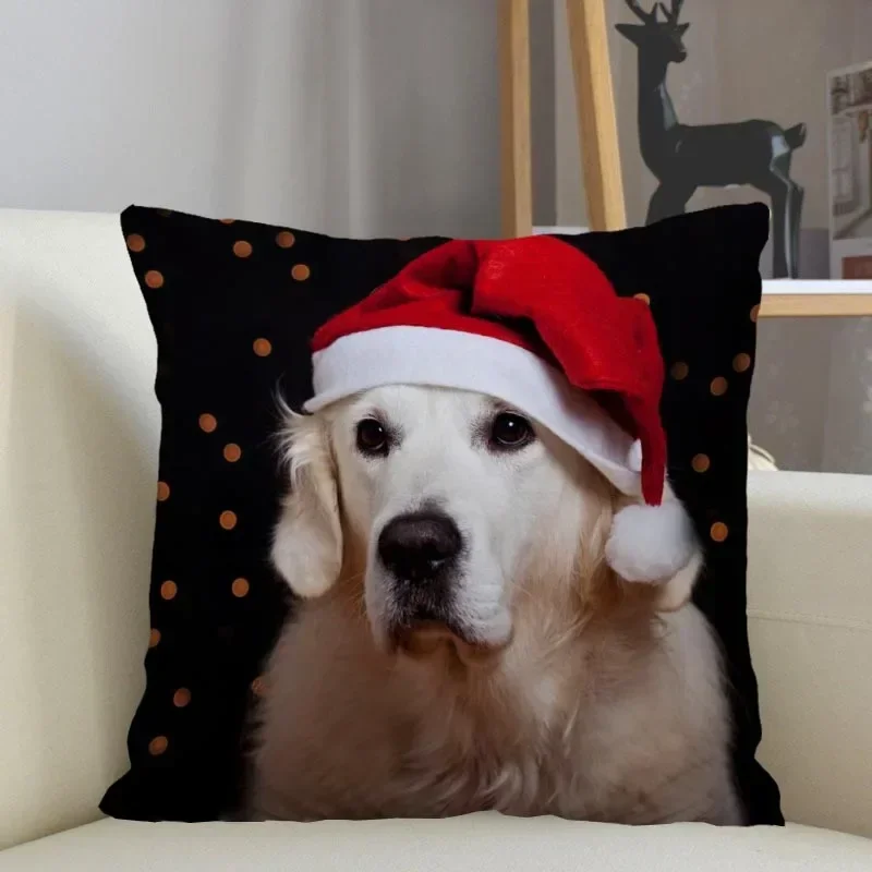 Golden Retriever Dog Pillowcase Sofa Decorative Cushion Cover Pillowcase Home Decor Wholesale