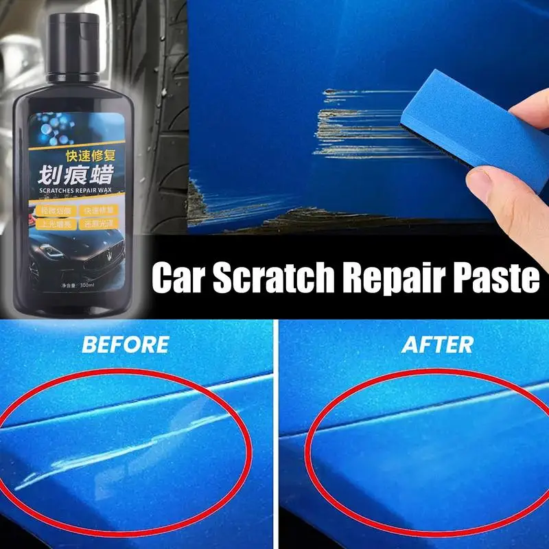 Car Scratch Repair Paste 300ml สีรถ Scratch Repair วางรถ Polish Car Care Wax ทําความสะอาดรถยนต์สําหรับ Auto Paint Detailing