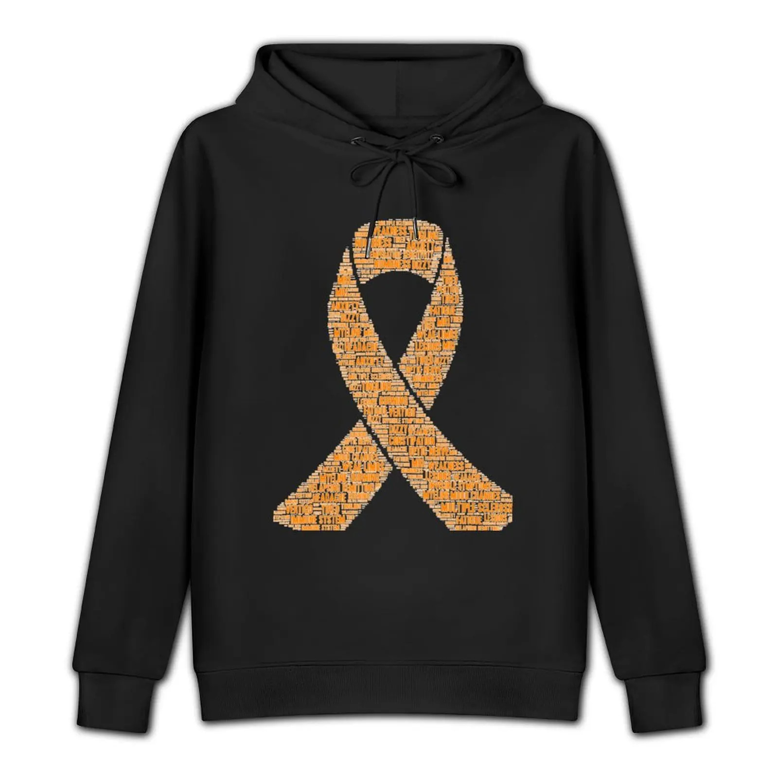 Mask of Multiple Sclerosis (MS) awareness ribbon - MS is more than a disease. It is a lifestyle Pullover Hoodie