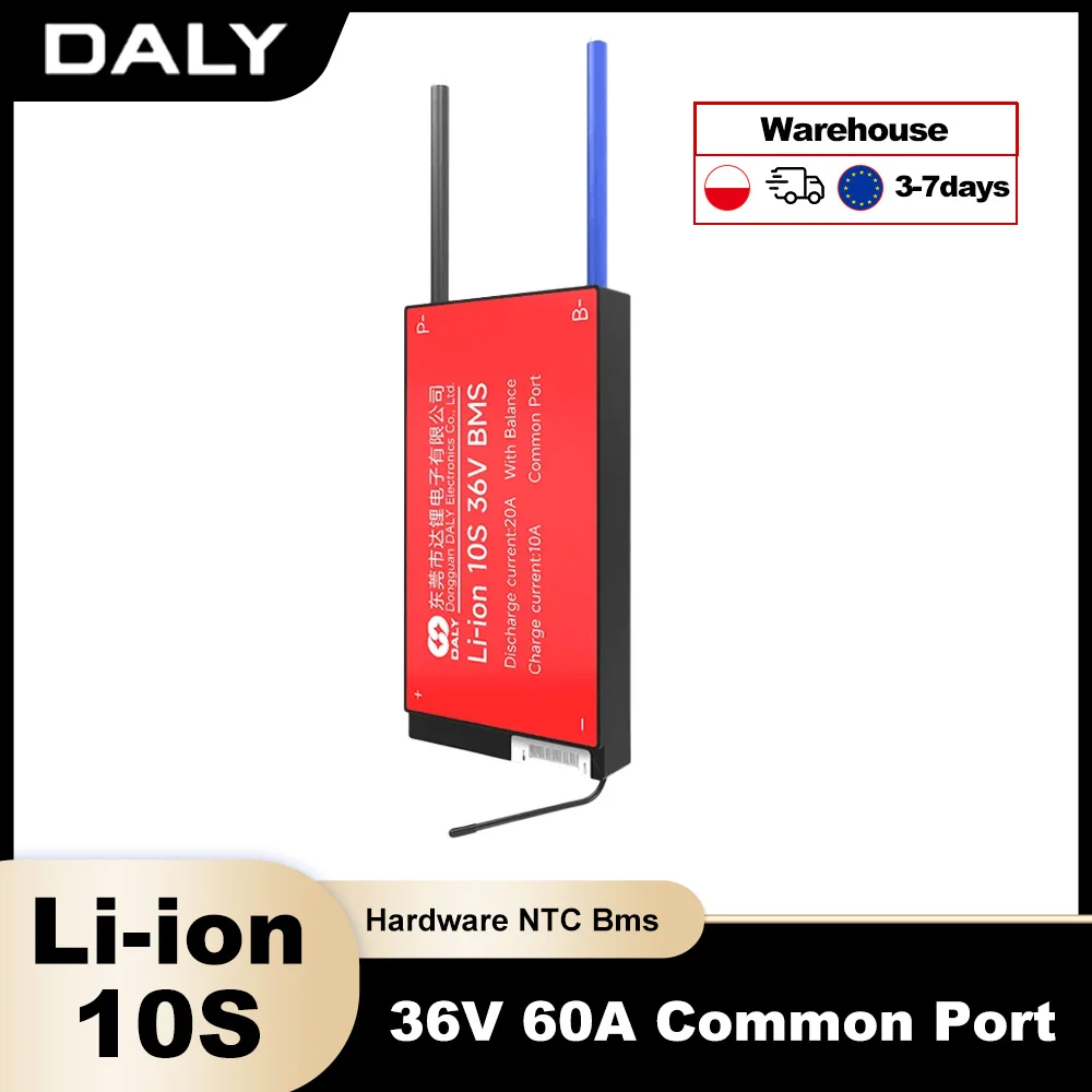 Daly BMS Active Balance 18650 Battery 10S 36V 60A Common With NTC Temperature Sensors For E-Bike Scooter PCB PCM