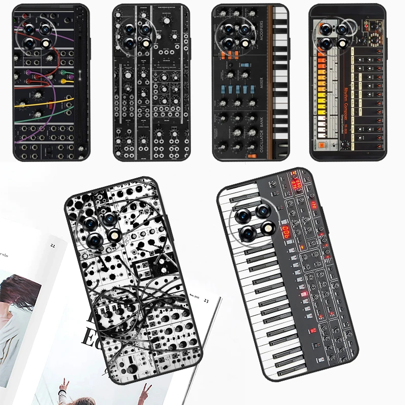 Vintage Synth Synthesizer Case For OnePlus 11 12 9 10 Pro 9RT 10T 10R 12R OnePlus Nord 2T N10 N20 CE 2 3 Lite Cover