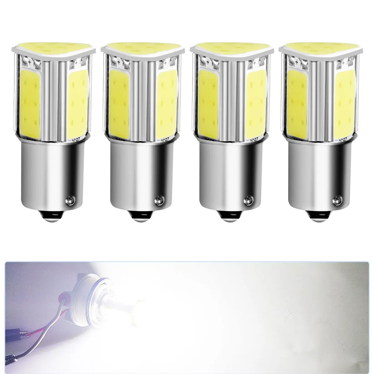 4PCS BA15S BAY15D LED Auto Bremse Reverse Glühbirnen 1156 P21W S25 G18 1157 P21/7W 12V für Automotive Stop Blinker Lichter
