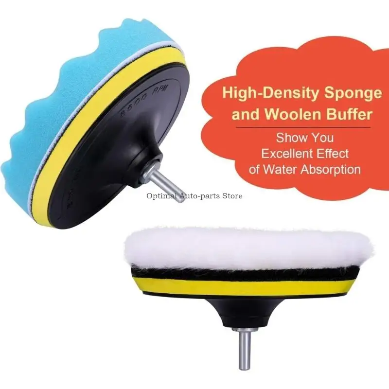  8Pcs Reusable Car Polishing Sponges in 7Inch Sizes Buffing Polishing Pad for Easy Wax Application