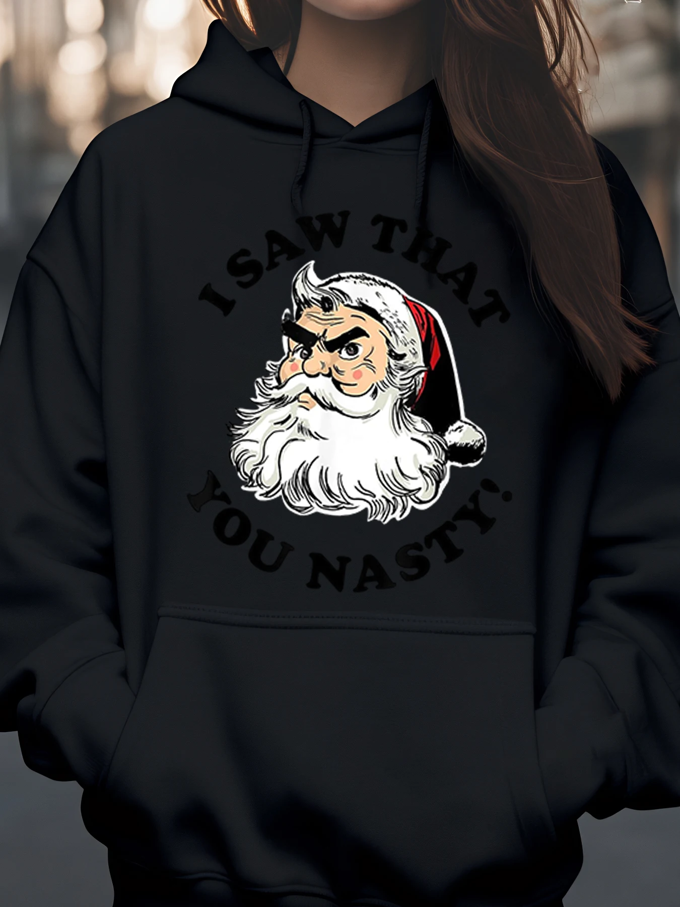 

Санта-Клаус, я пила, что ты были, рождественская толстовка с принтом, повседневная одежда унисекс