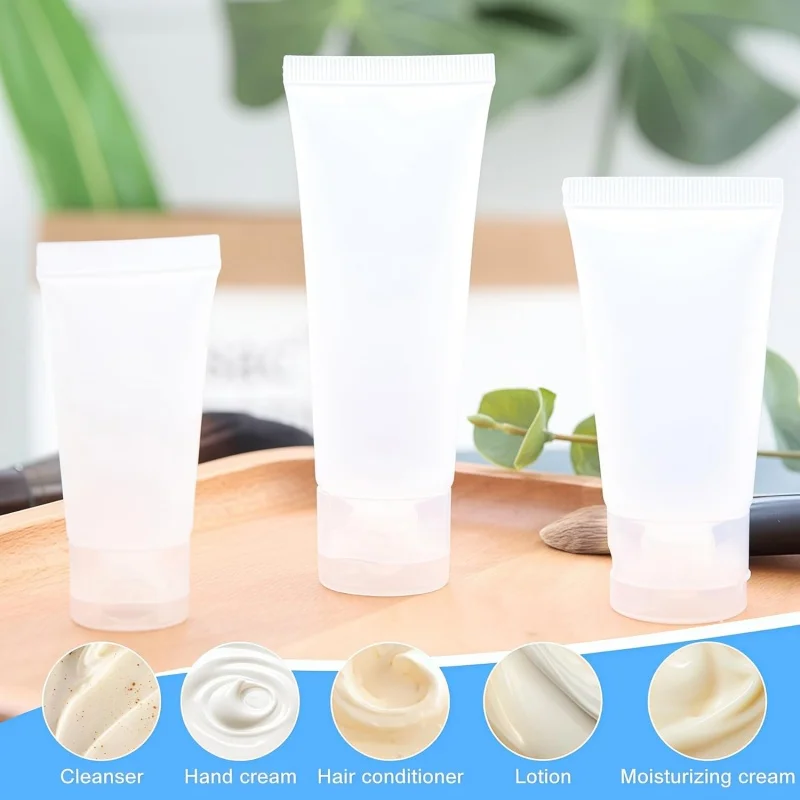 6pcs-Travel bottles Refillable Bottles toothpaste cosmetic extrusion bottles flip bottles portable washing bags sample bottles.