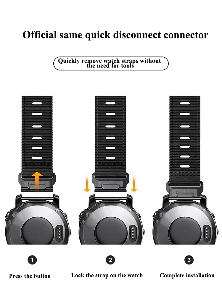 Correa de nailon para reloj Garmin Instinct 2X, 22 y 26mm, pulsera para Fenix 8 47/51 7X 7 Pro 6X Pro 5X QuickFit