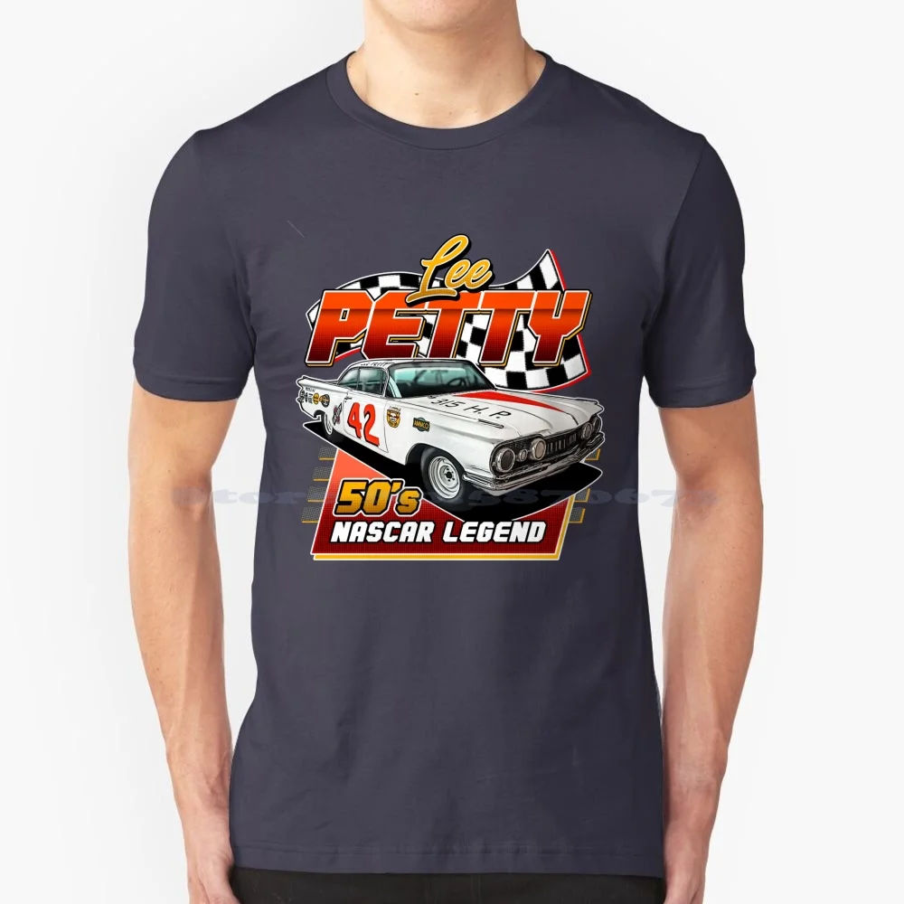 Lee Petty Legend 50S Retro Style T Shirt 100% Cotton Tee Dale Earnhardt Chase Elliott Gplegend Bobby Allison Richard Petty Lee