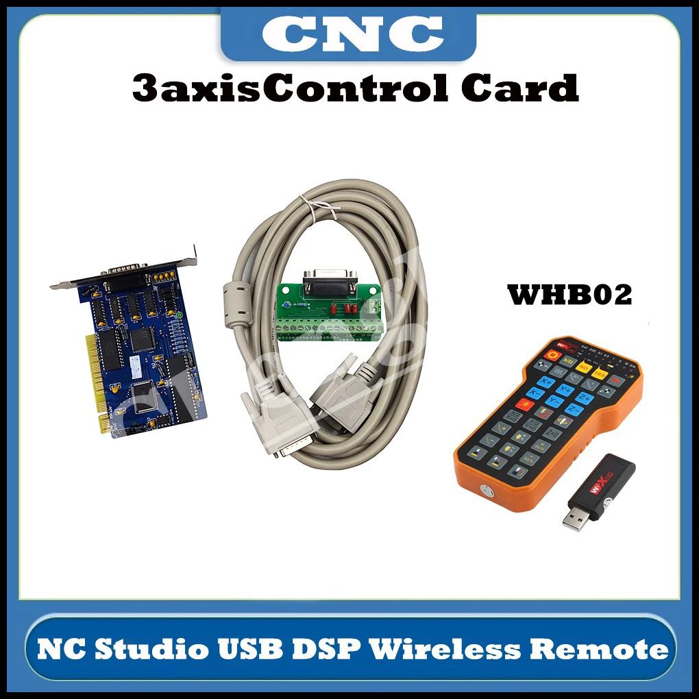 

3axis Cnc Engraving Machine Controller Kit 5.4.49 Ncstudio Motion Control Card + Xhc Whb02 Wireless Remote Control Handle