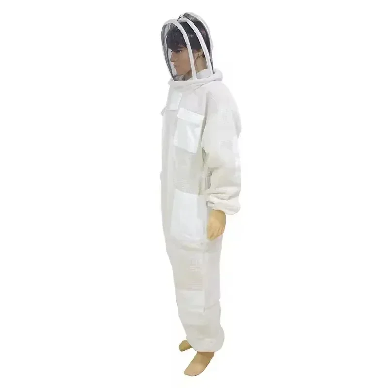 New 3-layer export-type breathable one-piece beekeeping suit (with round veil), specialised for honey harvesting. Hot sales