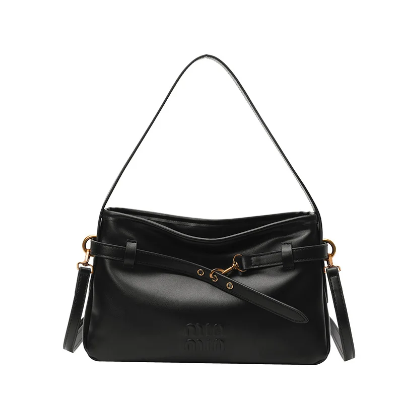 

2025 Premium Leather Underarm Bag, Spacious Convertible Shoulder Purse for Women, Commuter-Ready Day to Night Tote