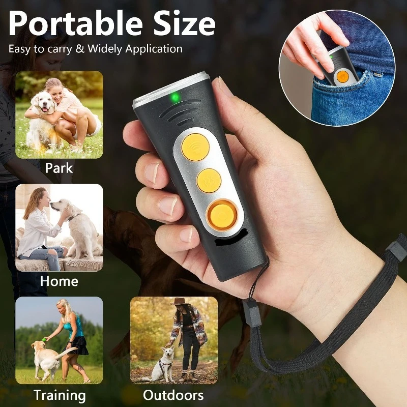 Handheld Four Head Ultrasonic Dog Training Tool Portable Anti Barking Stopper For Pet Behavior Training